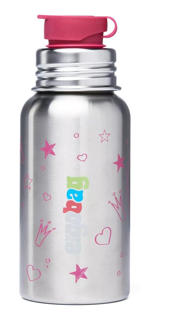 ergobag Trinkflasche Edelstahl Trinkflasche, auslaufsicher und kohlensäuregeeignet