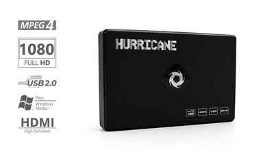 HURRICANE Streaming-Box HURRICANE Streaming-Box 750GB HDD Full HD (1920*1080) Media-Player, (SD Card slot (max 32GB), HDMI USB 2.0 slot), SATA HDD Anschluss, MKV, MP4, MP3, JPEG