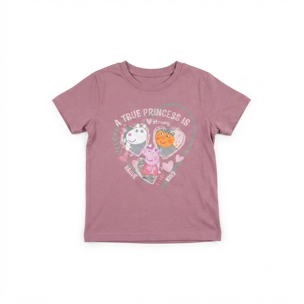 Peppa Pig T-Shirt Kinder Shirt Mädchen T-Shirt Baumwolle (Packung)
