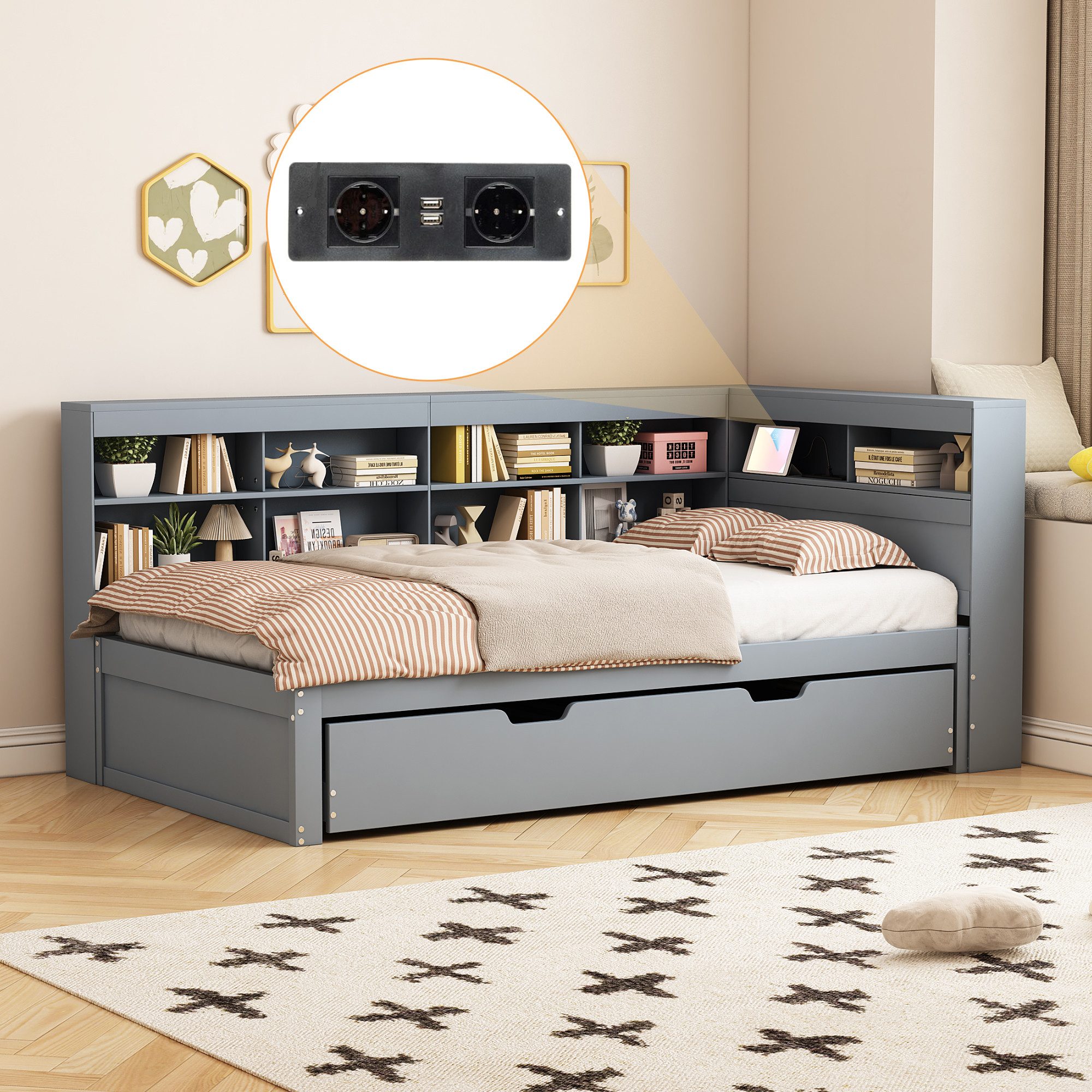 HAUSS SPOLE Schlafsofa 90x190/200, Ausziehbares Bett günstig online kaufen