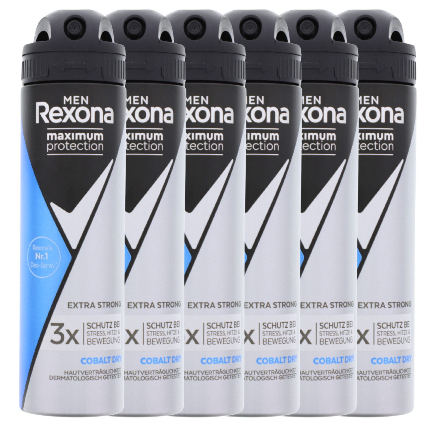 Bodyspray 6 x Rexona Deo Men Maximum Protection Cobalt Dry Anti Transpirant Spra