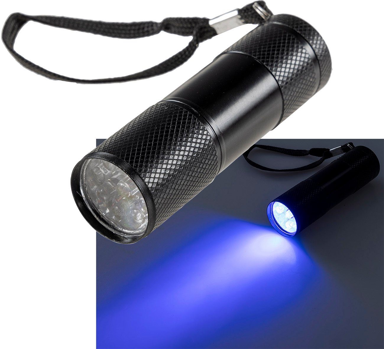 LED Taschenlampe UV LED Schwarzlicht Taschenlampe 9 LEDs kompakt 25x88mm