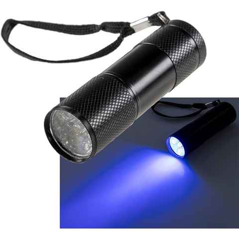 ChiliTec LED Taschenlampe UV LED Taschenlampe mit 9 Schwarzlicht LEDs 25x88mm