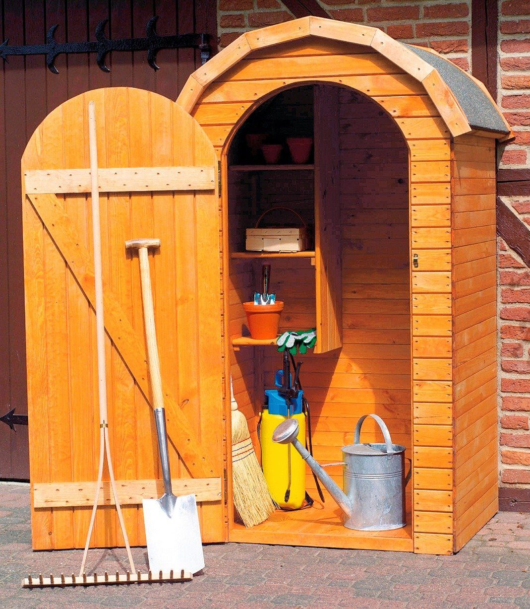 promadino Garten-Geräteschrank Roma klein, BxT: 110x83 cm