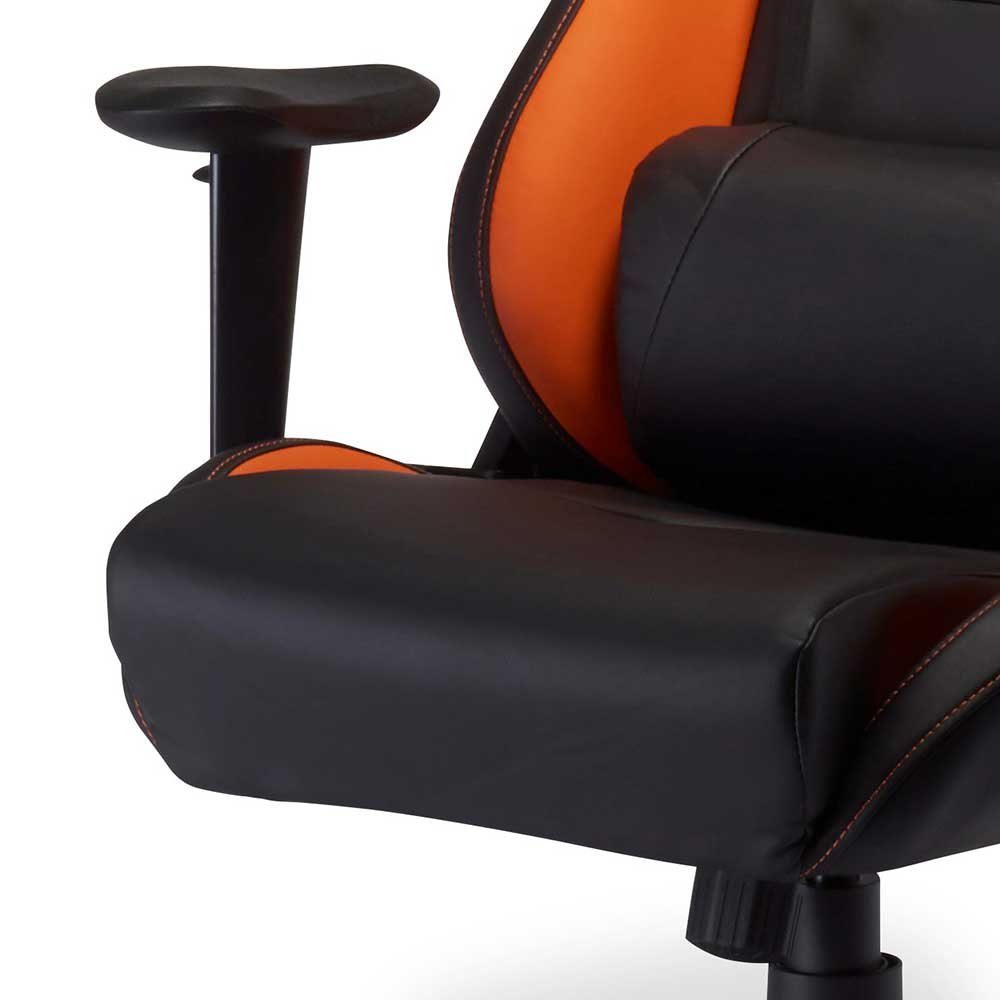 Pharao24 Gaming-Stuhl Adrid, höhenverstellbar, mit ergonomisch Rollen, verstellbaren Armlehnen, höhenverstellbar, Rollen, mit mit