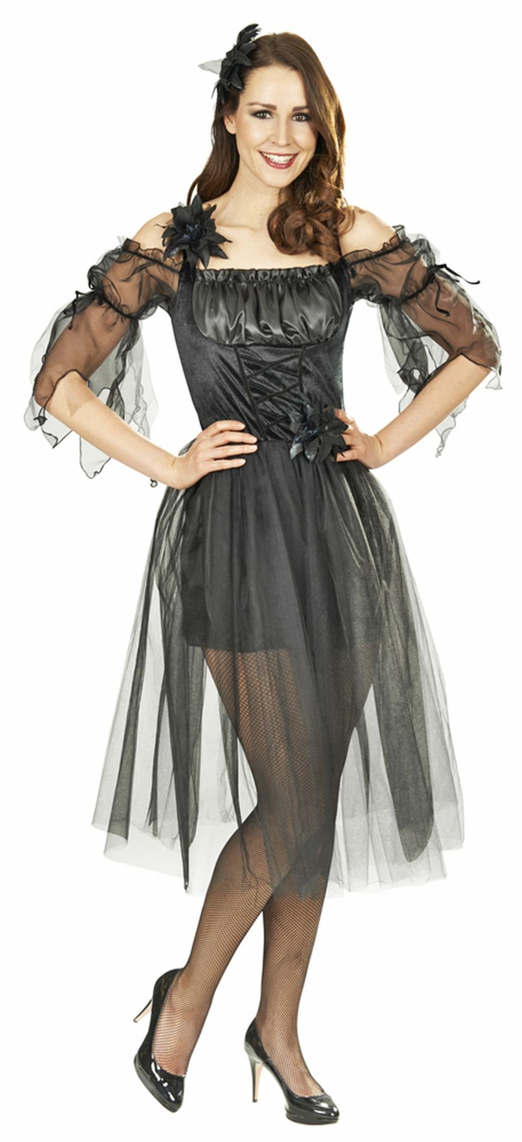 andrea-moden Kostüm Black Fairy Fee Kostüm für Damen