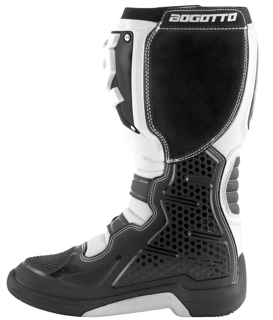 Stiefel White/Black Bogotto Motorradstiefel Motocross MX-6