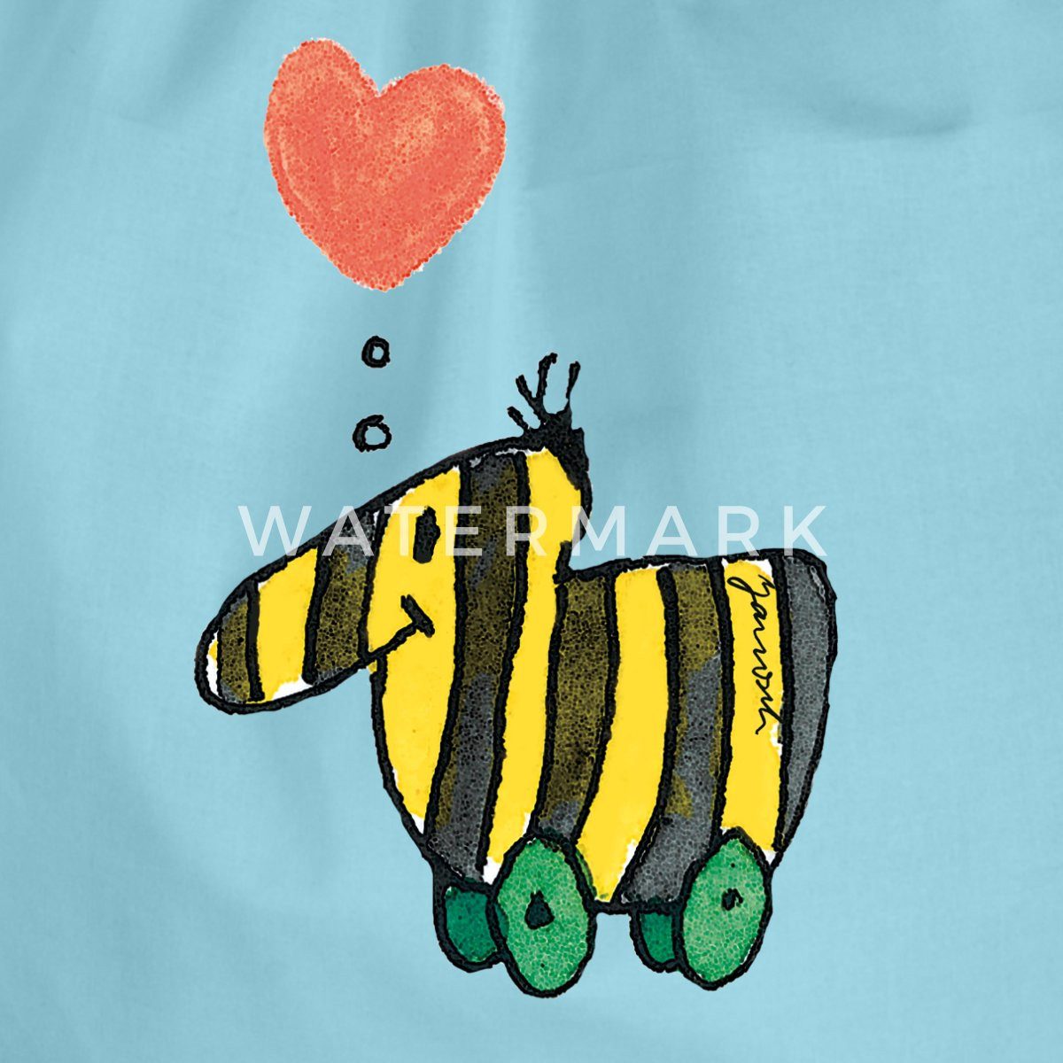 Spreadshirt Turnbeutel Janosch Große Tigerente Mit Herz Liebe Turnbeutel (1-tlg)