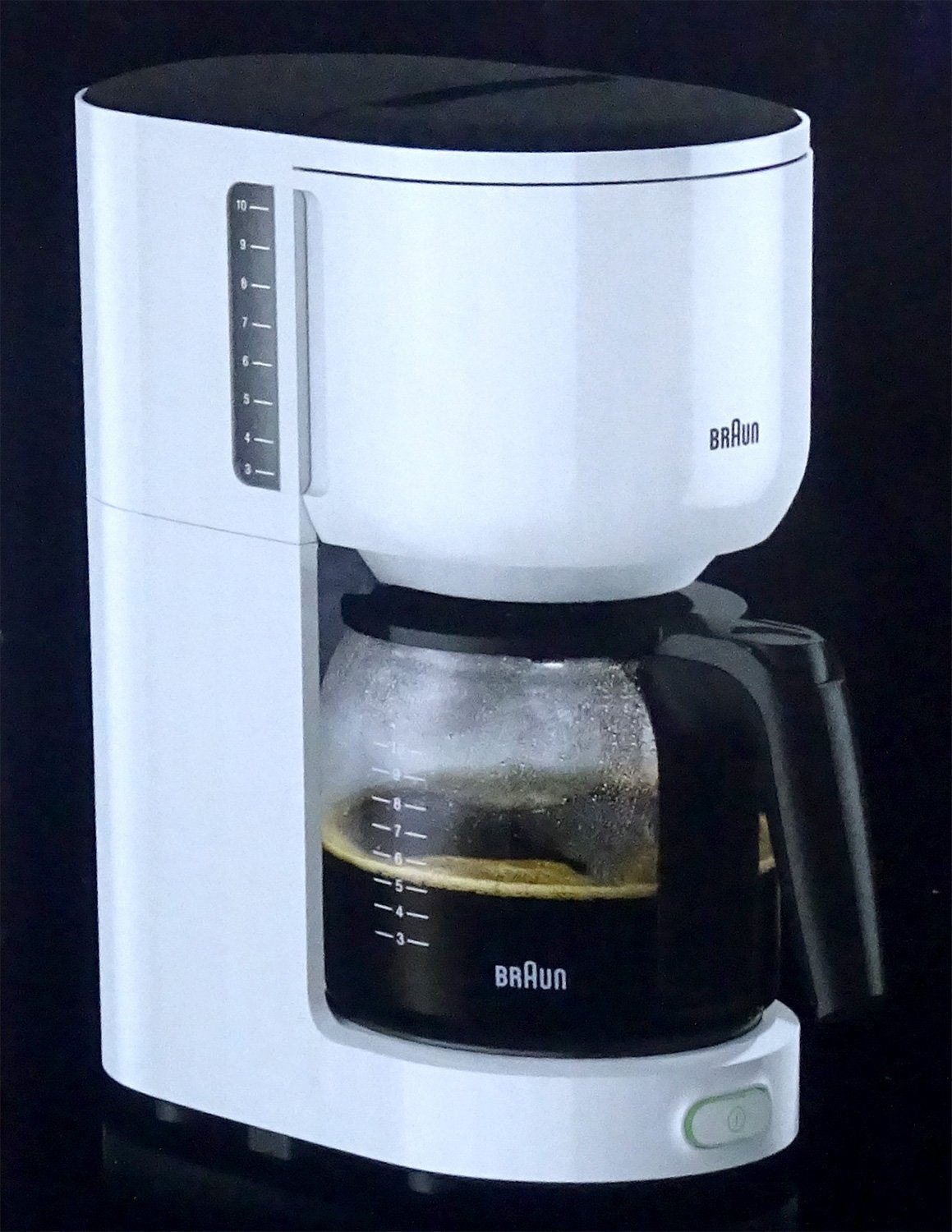 weiß, - Watt Filterkaffeemaschine Braun Leistung: WH 3100 Filterkaffeemaschine PurEase - KF 1000