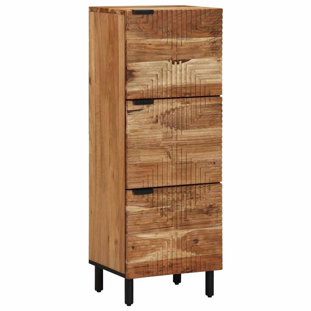vidaXL Highboard Highboard mit Regal Braun 40 x 33 x 110 cm Massivholz (1 St)