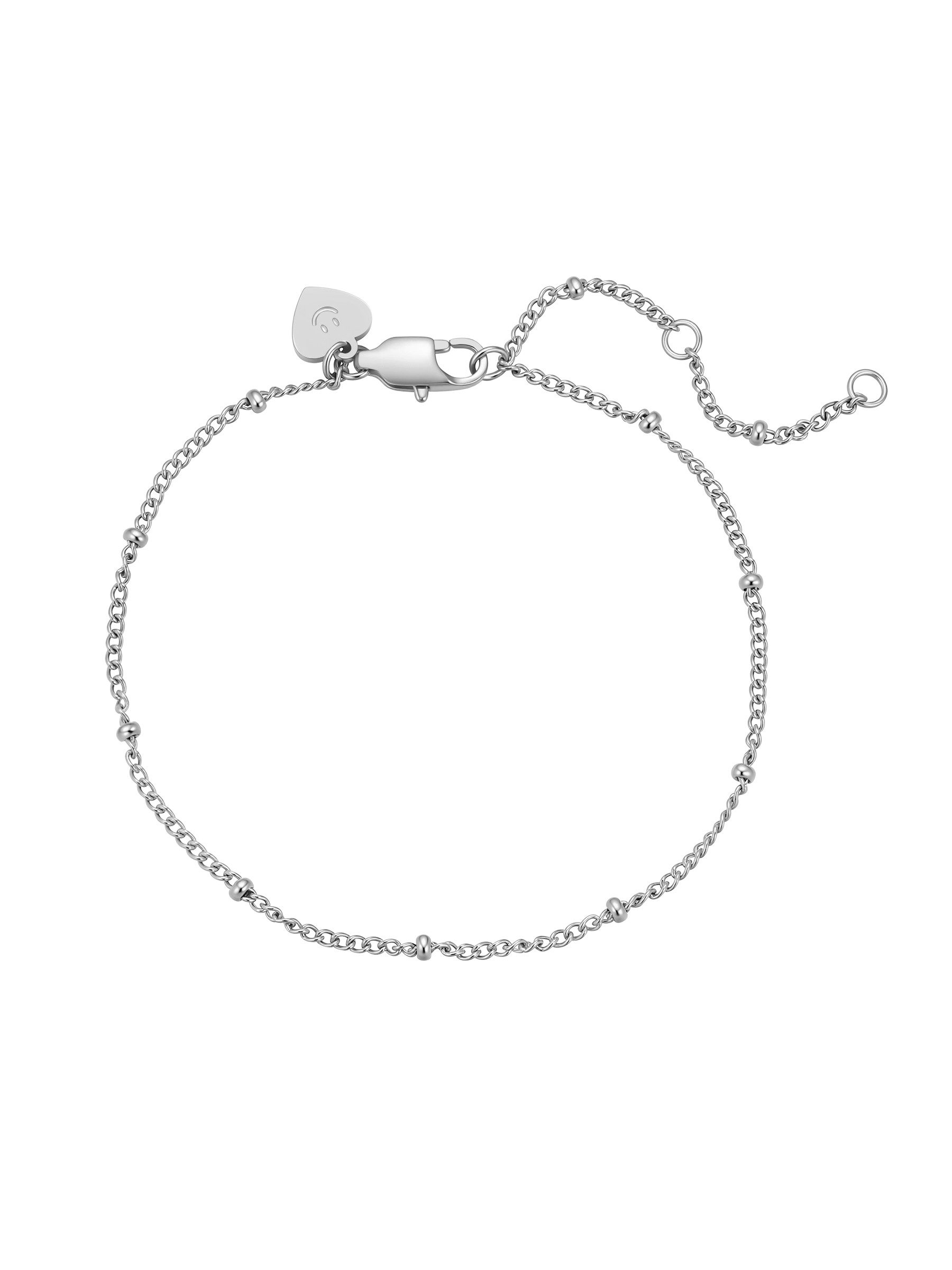 Hey Happiness Edelstahlarmband Damen Kügelchenkette – Armkette in Gold, Rosegold & Silber, 16,5–21 cm verstellbares 18K vergoldetes Kettchen, Geschenk für Frauen