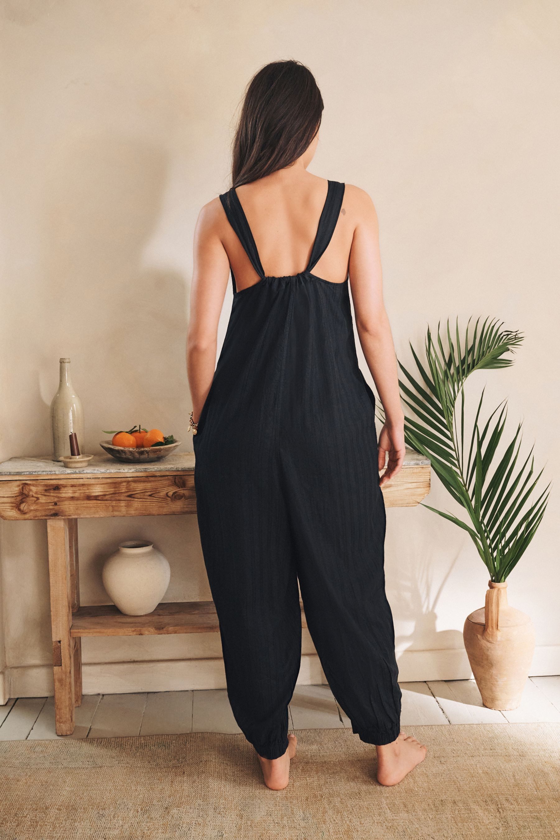 Next Jumpsuit Jumpsuit aus Viskose-Leinengemisch (1-tlg) günstig online kaufen