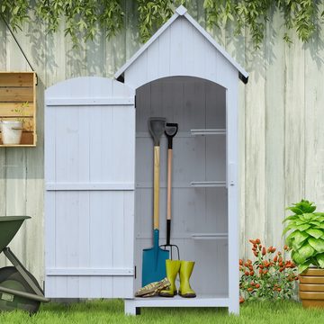 Outsunny Gerätehaus Gartenschrank mit Bitumenpappe, BxT: 54.2x77.5 cm