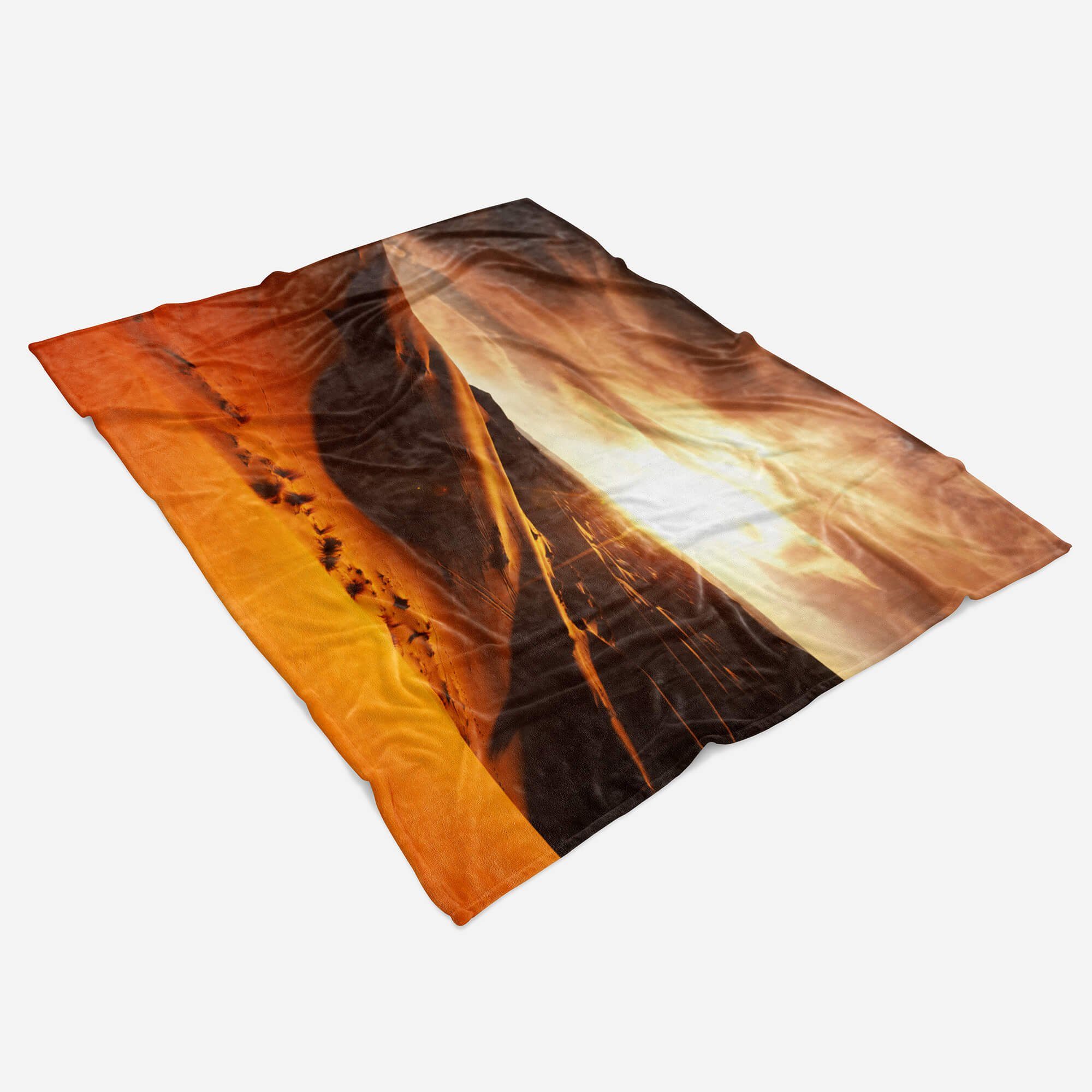 (1-St), Strandhandtuch Saunatuch Handtücher Sahara Sonne, Wüste Kuscheldecke Fotomotiv Art mit Sinus Handtuch Handtuch Baumwolle-Polyester-Mix