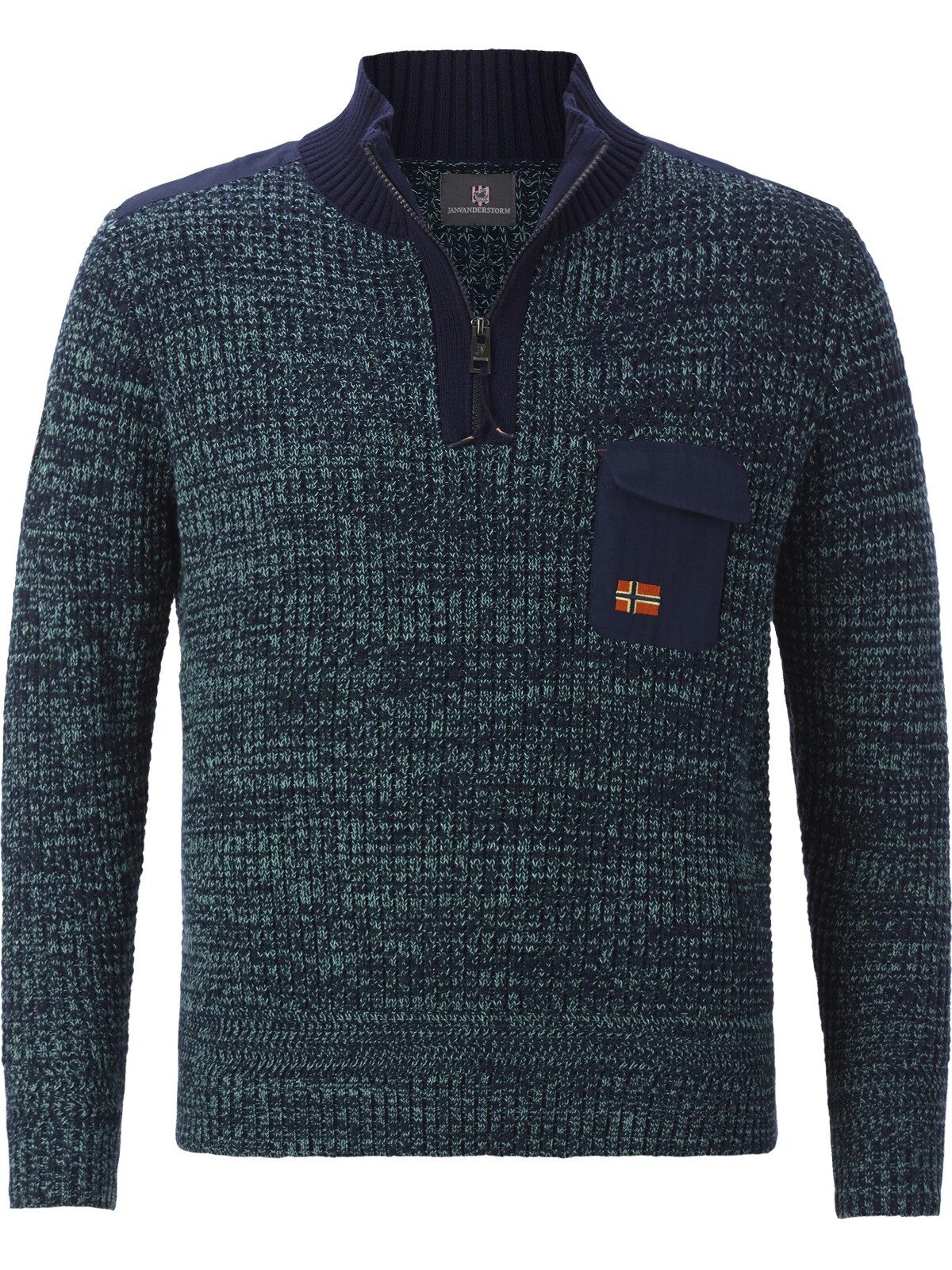 Jan Vanderstorm Strickpullover BJORNBERG mit Ellenbogen-Patches