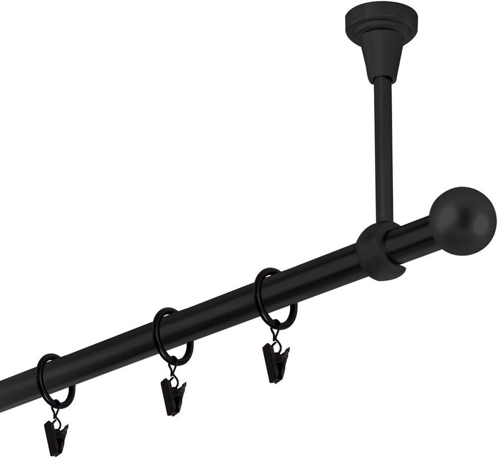 MDEKOR Gardinenstange, 1-läufig, kürzbar, Deckemontage, Gardinenstange Vorhangstange Deckenmontage