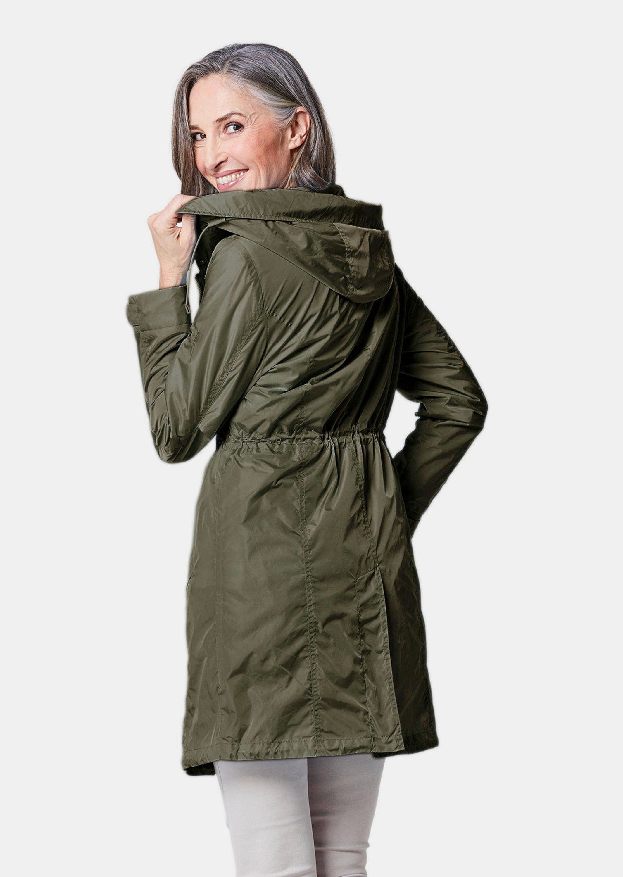 GOLDNER Outdoorjacke Modischer Regenparka mit Kapuze Individuelle Weitenregulierung durch Tunnelzüge und variablen Kragen – Bild 3 von 5