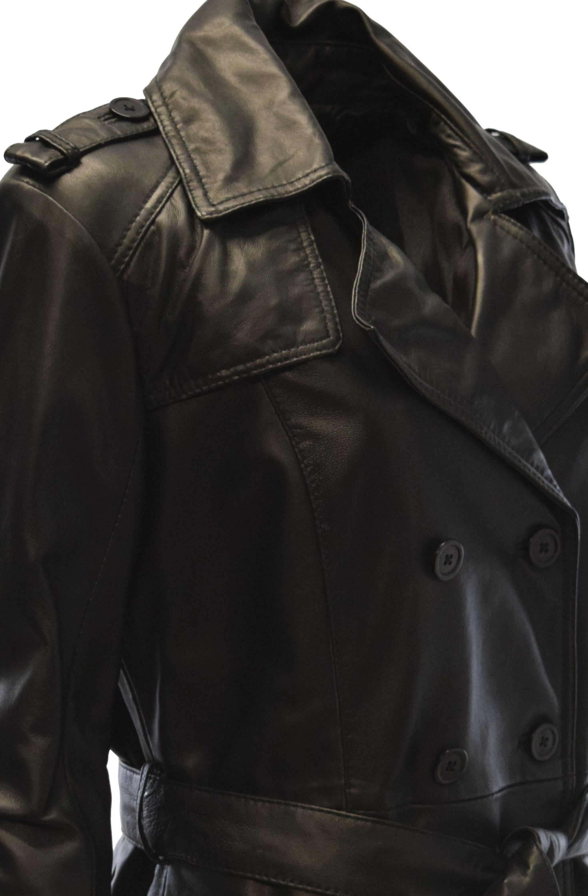 Zimmert Leather Ledermantel Tilly washed Lammnappa, Cognac Braun, Mocca, Schwarz Trenchcoat