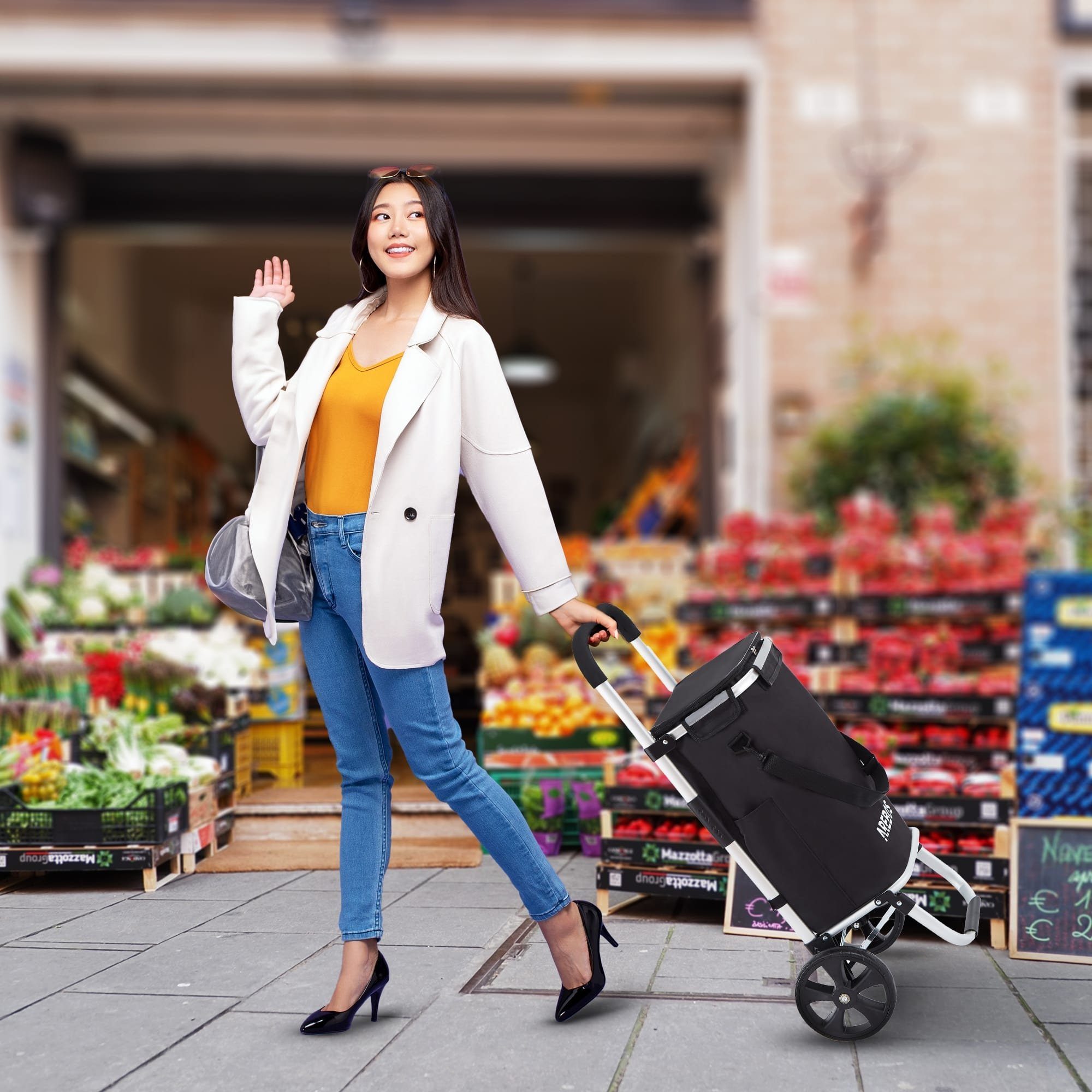 Arebos Einkaufstrolley 3in1 Trolley Einkaufswagen mit günstig online kaufen
