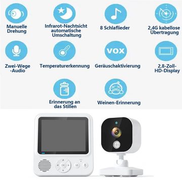 BUMHUM Video-Babyphone 2,8-Zoll-Babyphone, Babyüberwachungsgerät, Babyüberwachungskamera, drahtlose Babyüberwachungskamera