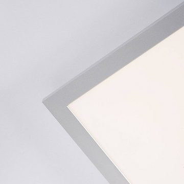 Arcchio LED Panel Lysander, dimmbar, LED-Leuchtmittel fest verbaut, Farbwechsel warmweiß / tageslicht, Metall, Aluminium, Kunststoff, silber, weiß, 1 flammig, inkl.