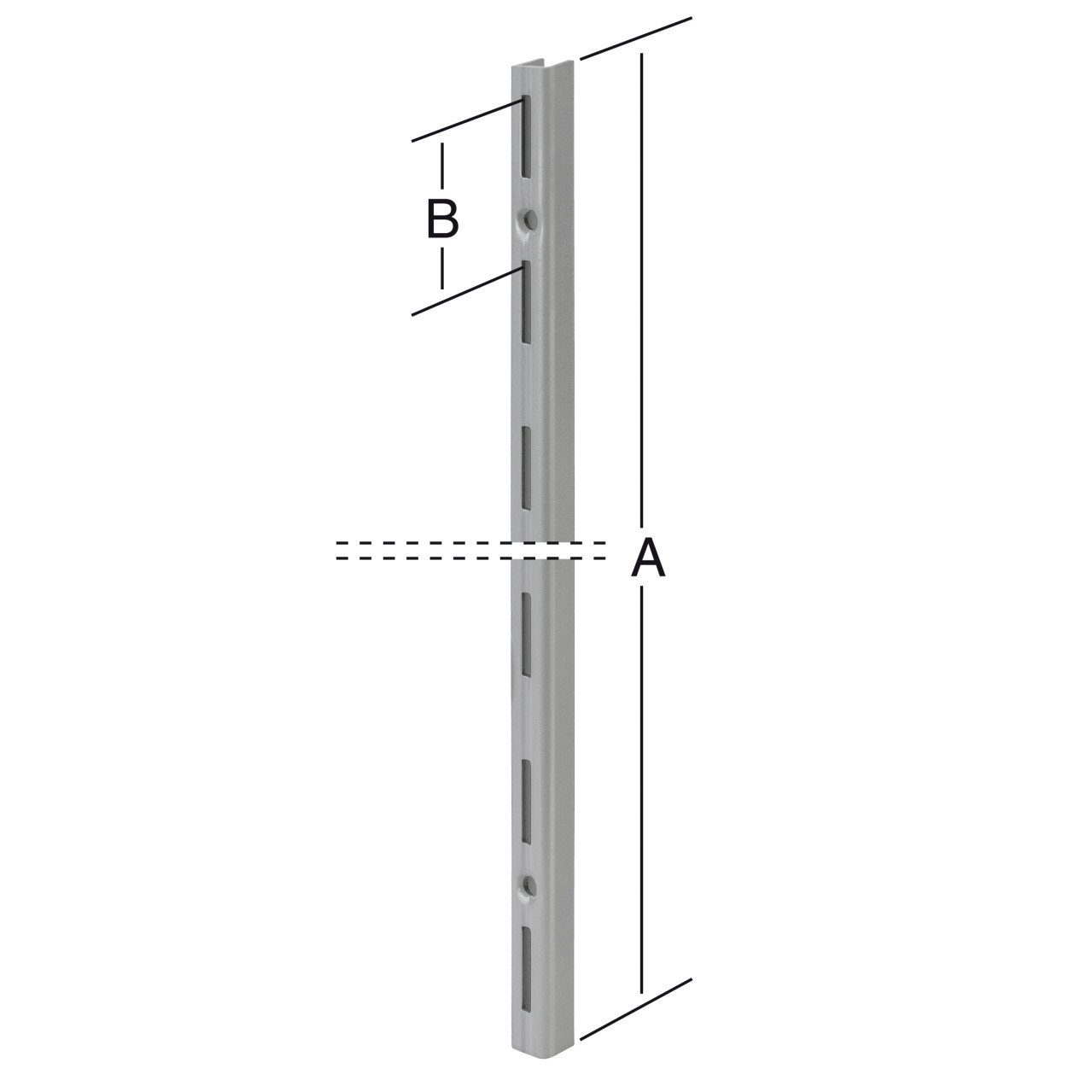 Trendline Regaleinsatz 100 Wandschiene Line 1-reihig grau cm x Trend 1,5