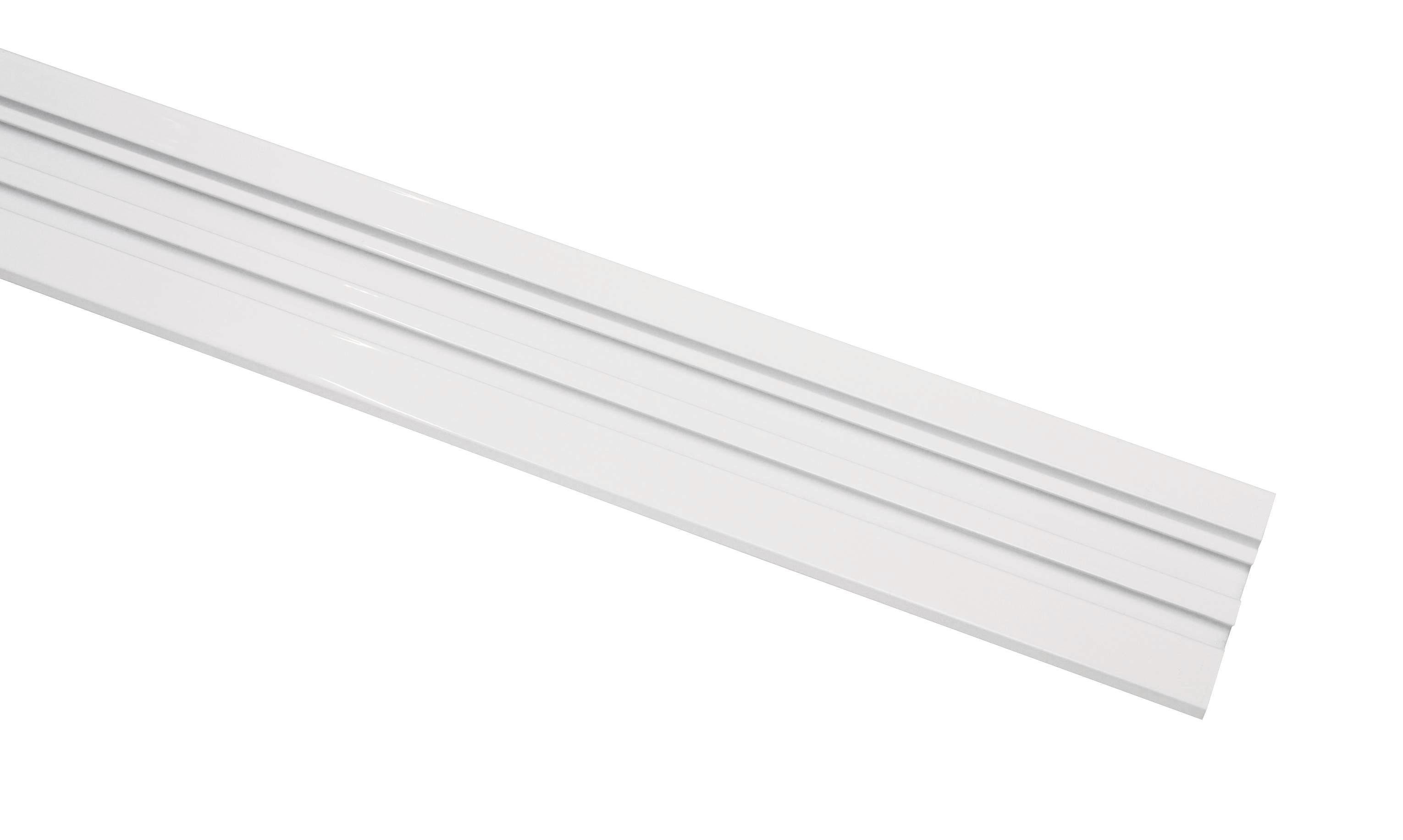 GARDINIA Vorhangschiene, 2-läufig, Fixmaß, mit Bohren, Metall, Serie Aluminim-Vorhangschiene