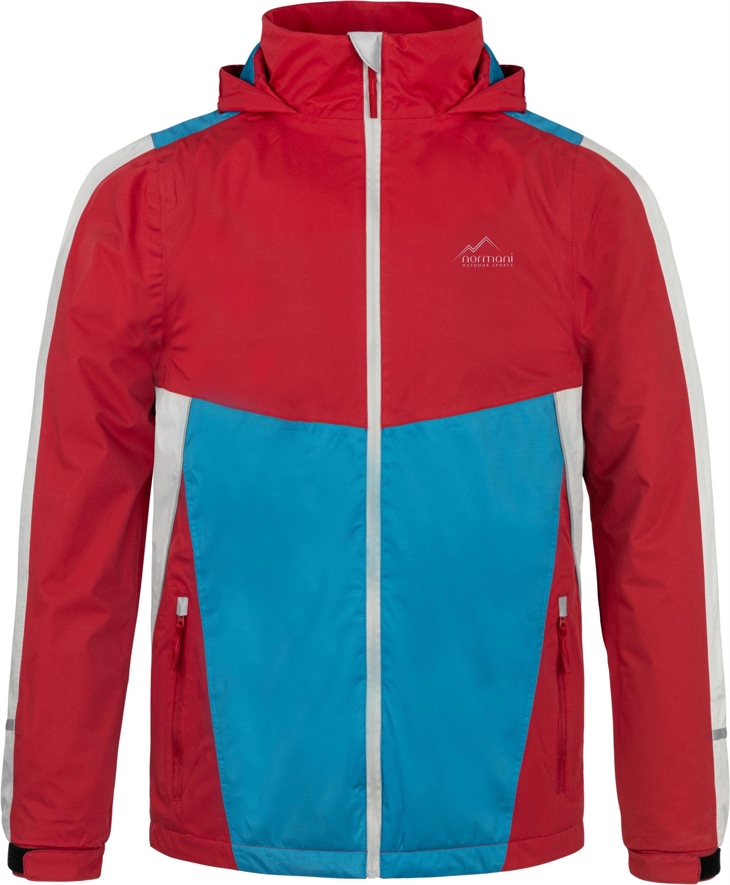 normani Regenjacke Kinder Regenjacke mit Fleecefutter Wasilla Wasserdichte Outdoor Übergangsjacke mit 3M Reflektoren