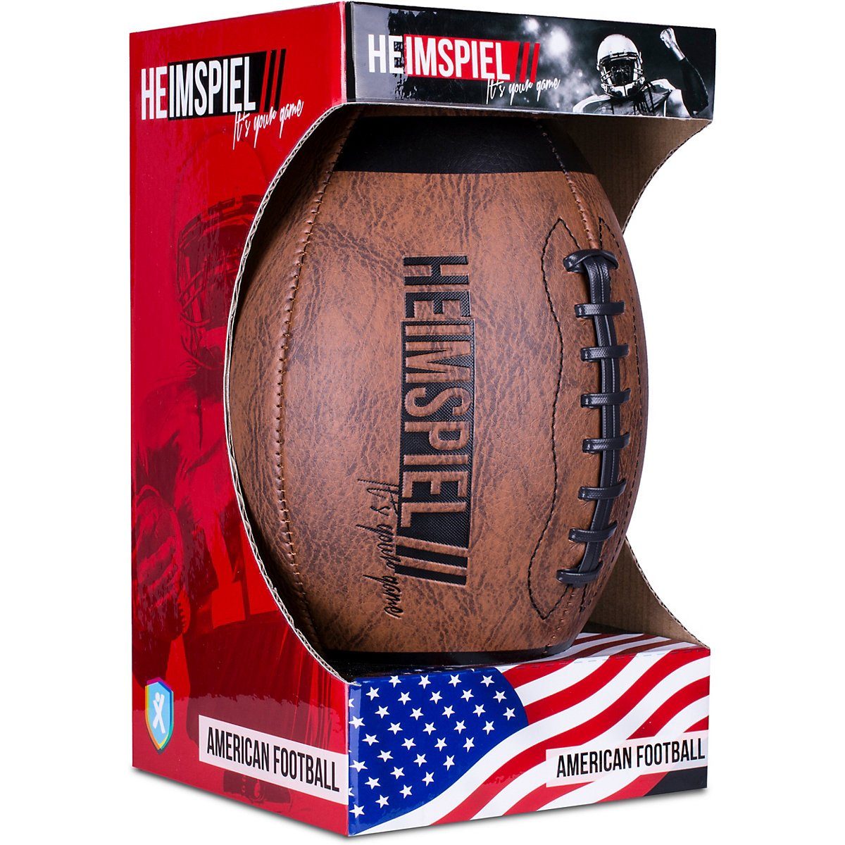 Sport Bälle HEIMSPIEL Football HEIMSPIEL American Football, Gr. 6, mit Pumpe