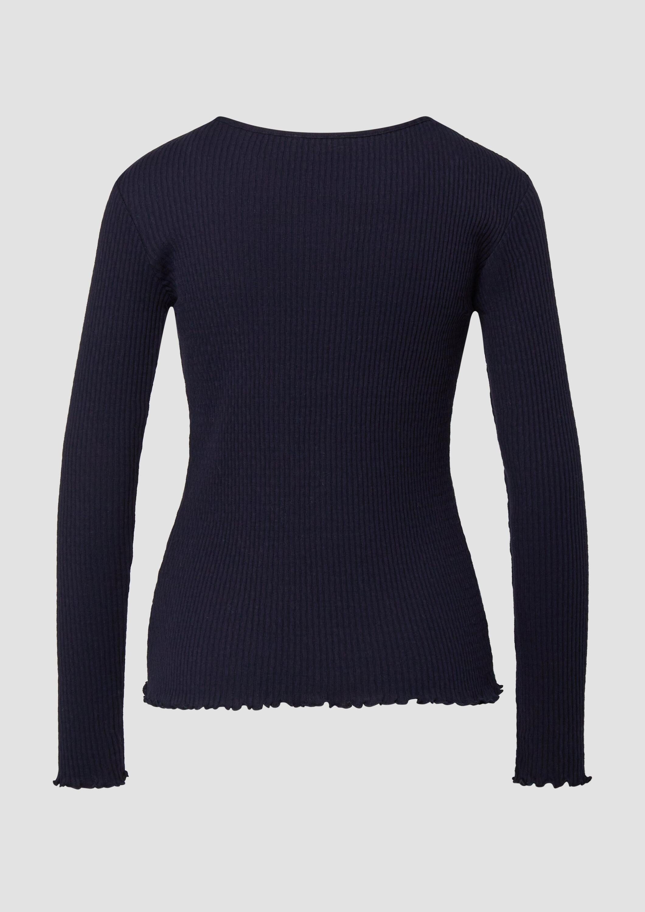 s.Oliver Langarmshirt T-Shirt Geripptes Langarmshirt im Slim Fit günstig online kaufen