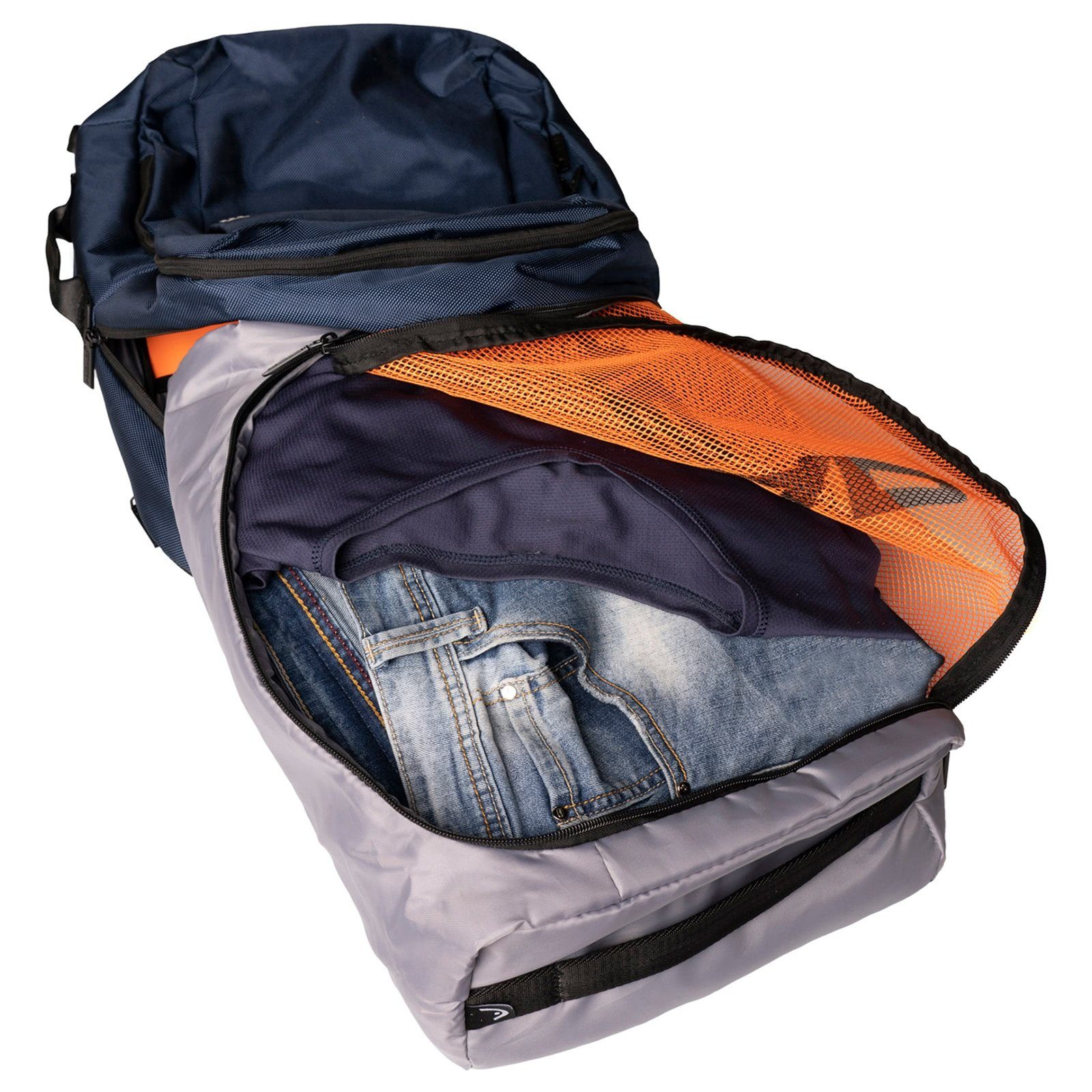 Head Head Reiserucksack navy Businessrucksack (Businessrucksack), Businessrucksack, Reisetasche Recycled Polyester, navy, dunkelblau ca.