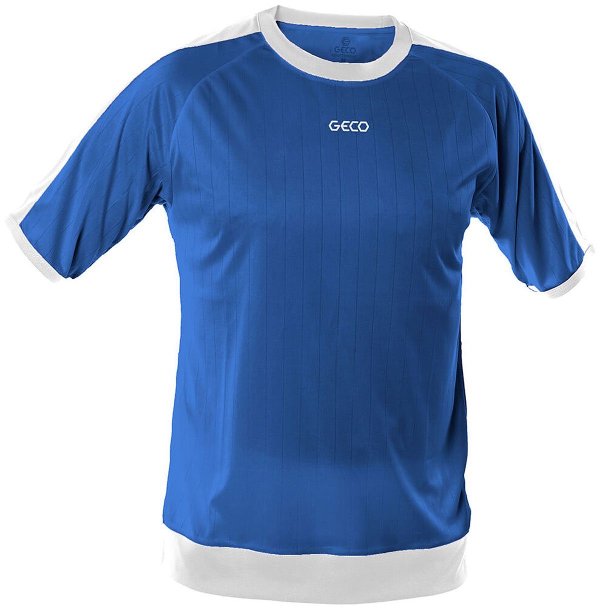 Geco Sportswear Fußballtrikot Geco kurzarm NOTOS Fußball royal/weiß zweifarbig Trikot