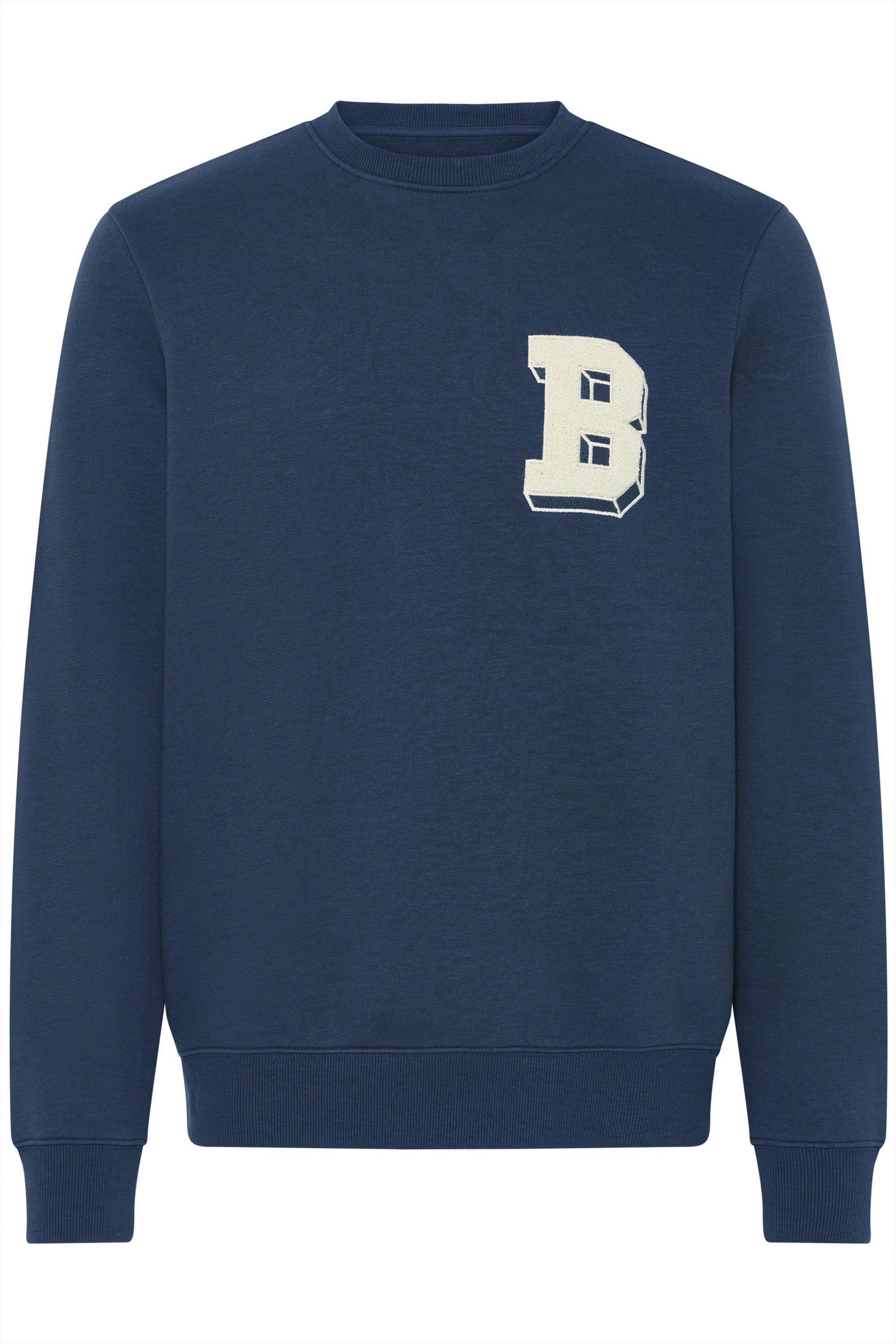Blend Rundhalspullover BHBade Lässiger Sweatpullover mit Stickerei günstig online kaufen