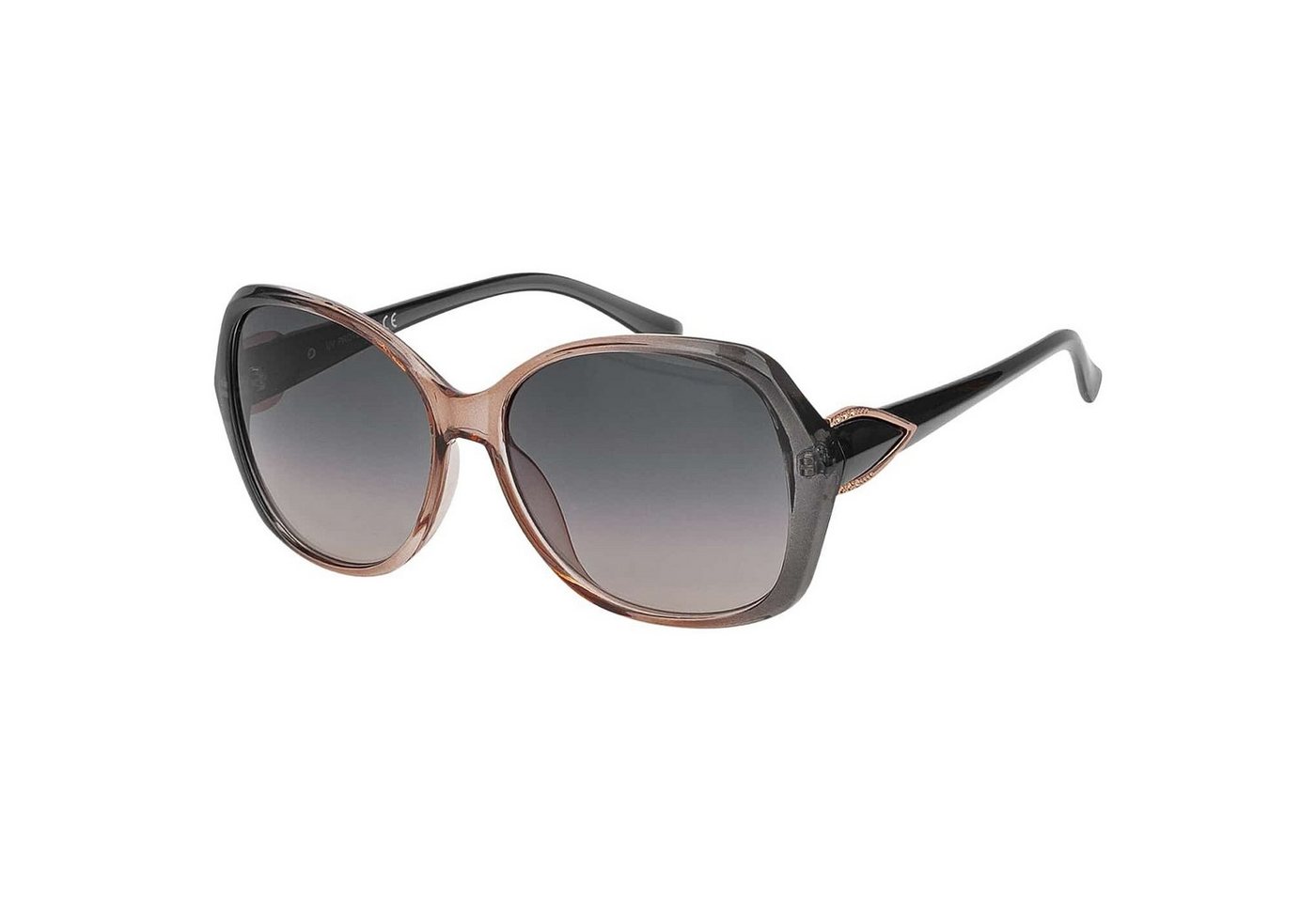 BEZLIT Eyewear Pilotenbrille Rundglas Designer Damen Sonnenbrille (1-St) mit schwarz, braun und violetten Linsen