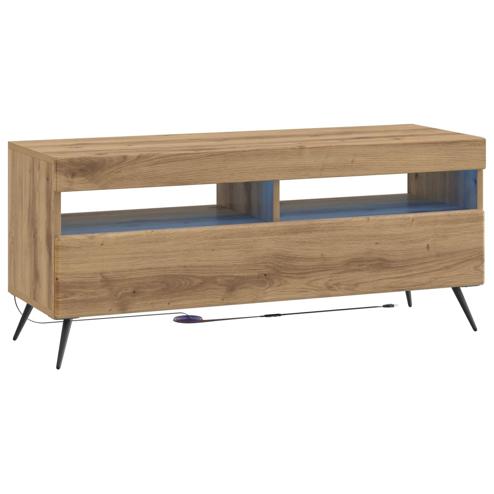vidaXL TV-Schrank LED-TV-Schrank Altholz Holzwerkstoff