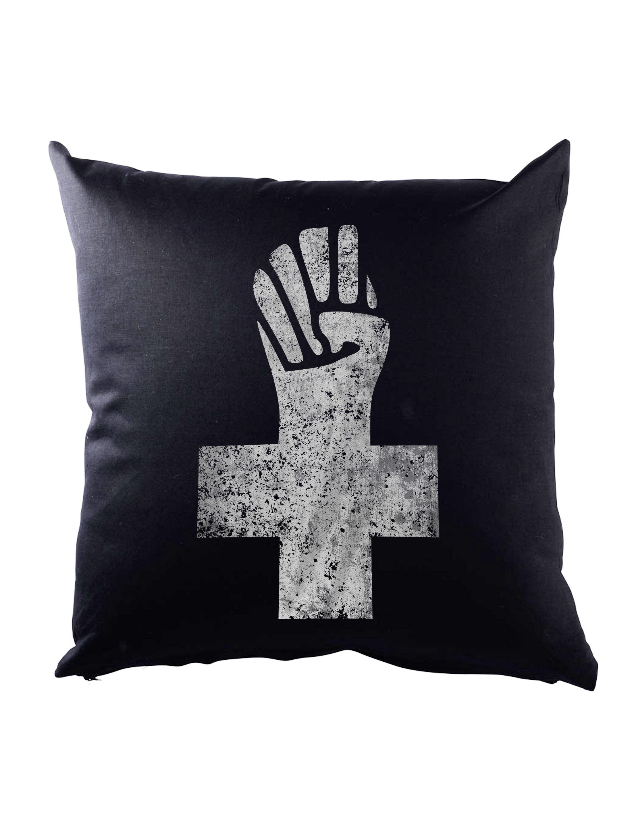 Urban Backwoods Dekokissen Anarchist Cross Dekokissen Anarchy Kreus Logo Symbol Anarchie Punk, Demo Fist Rock Music