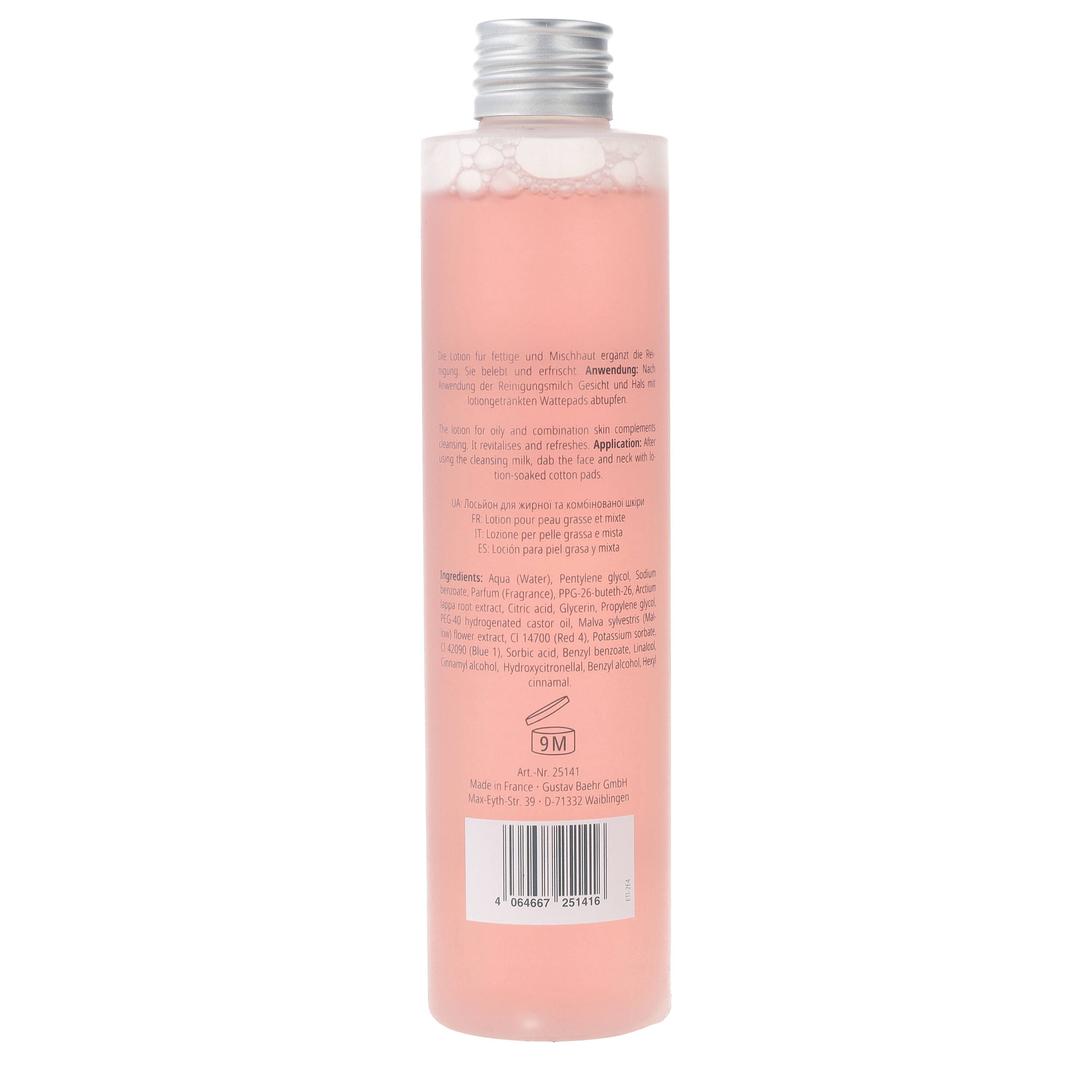 BAEHR BEAUTY CONCEPT Gesichtsfluid Baehr Beauty Concept Lotion Fettige und Mischhaut 200ml ohne Alkohol, 1-tlg., tonisiert & adstringiert mit Extrakten aus Malve & Klette