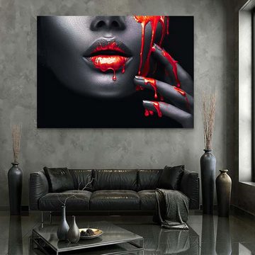 ArtMind XXL-Wandbild RED FACE, Premium Wandbilder als Poster & gerahmte Leinwand in verschiedenen Größen, Wall Art, Bild, Canva