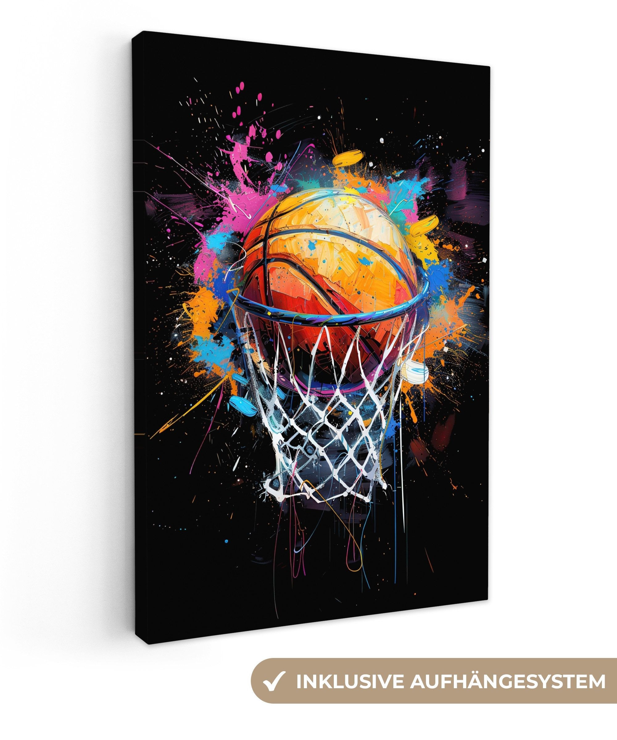 OneMillionCanvasses® Leinwandbild Graffiti - Sport - Basketball, Fotodruck günstig online kaufen