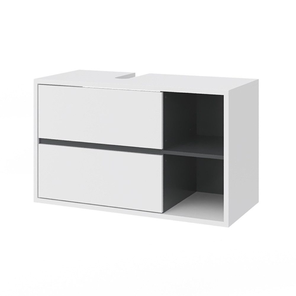 Vicco Waschbeckenunterschrank Viola, Weiß/Anthrazit, 100 x 60 cm (1-St)
