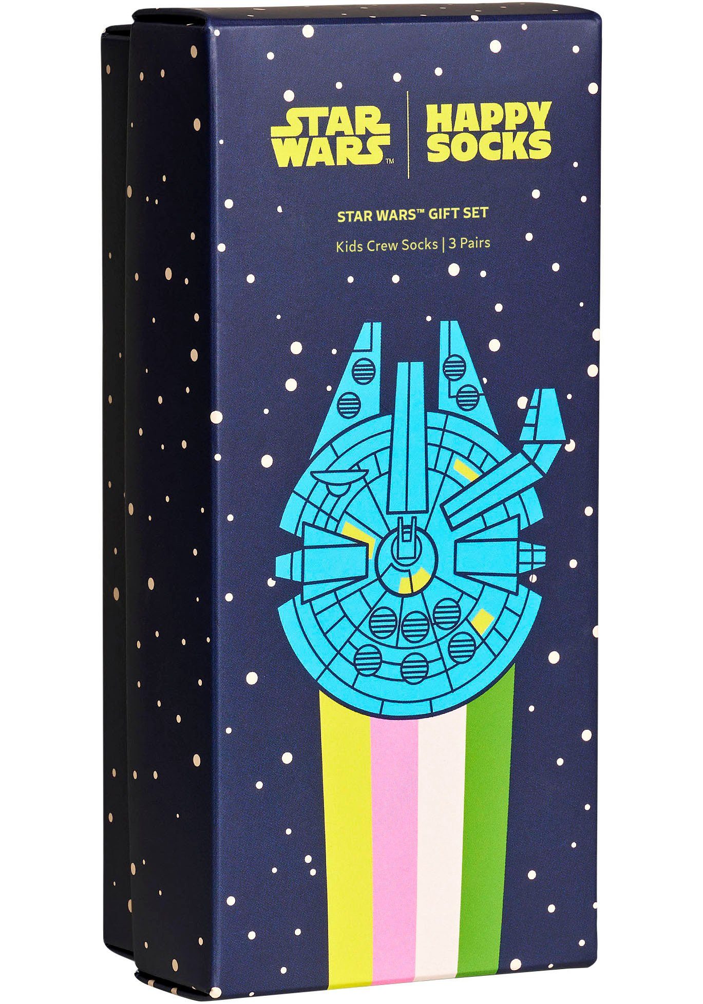 Happy Socks Socken Star Logo Set Wars Star Darth Millennium Gift Wars (3-Paar) & Vader Falcon