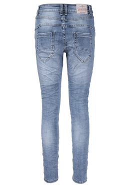 Jewelly Regular-fit-Jeans Jeans im Used Look