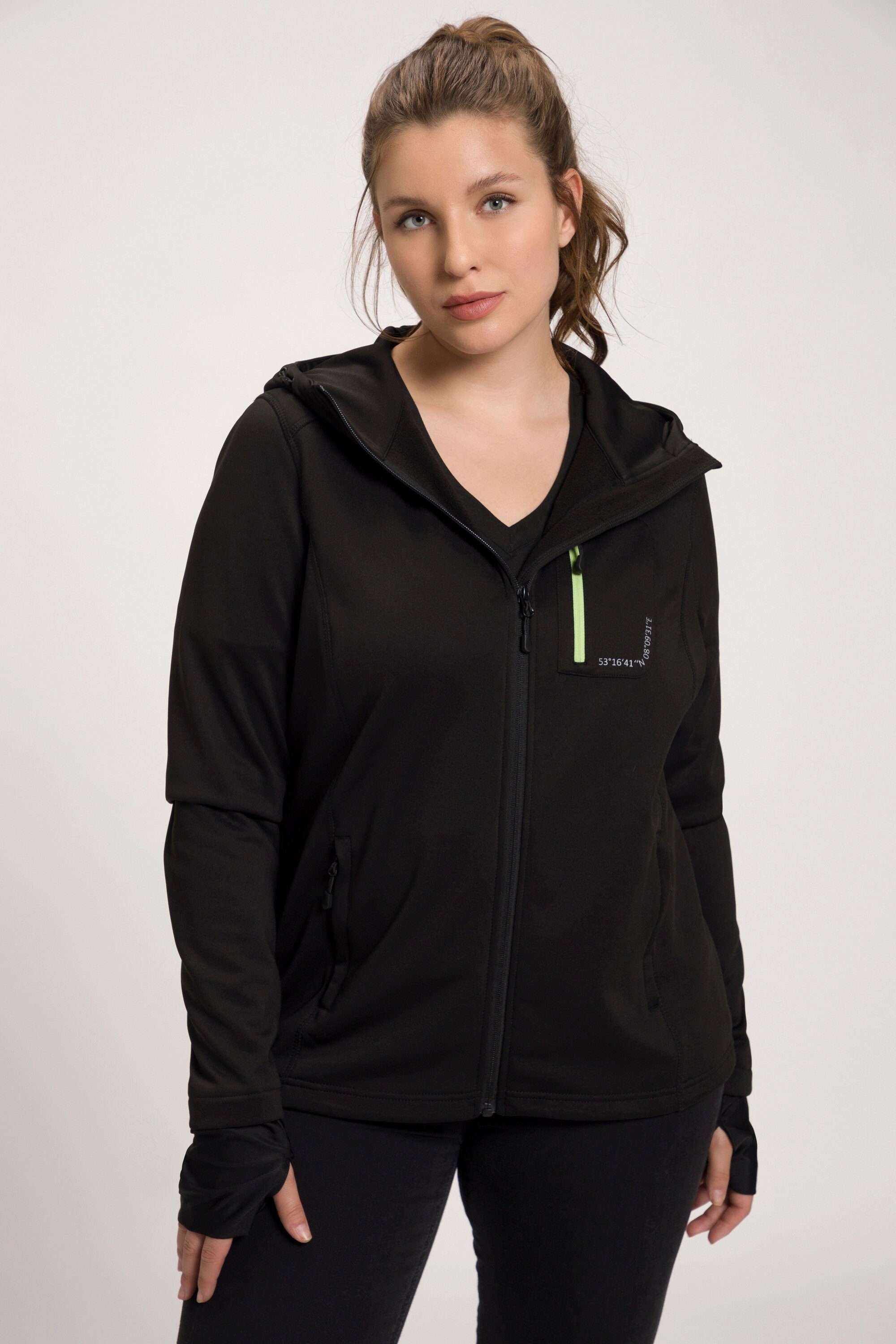 Ulla Popken Sweatjacke HYPRAR Sweatjacke Reflektordruck günstig online kaufen