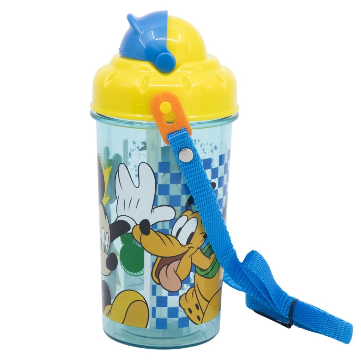 Storline Trinkflasche Disney Mickey Kinder 465 ml mit Strohhalm und Tragegurt