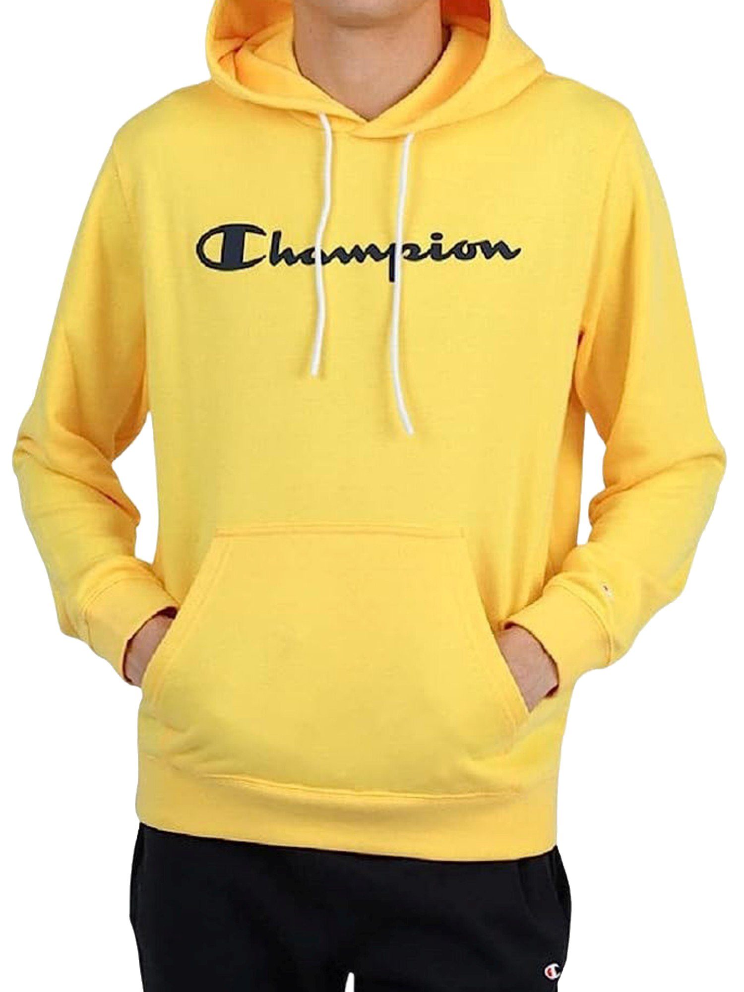 Hoodie Baumwollmischung mit Kapuzenpullover Champion gelb aus Hoodie