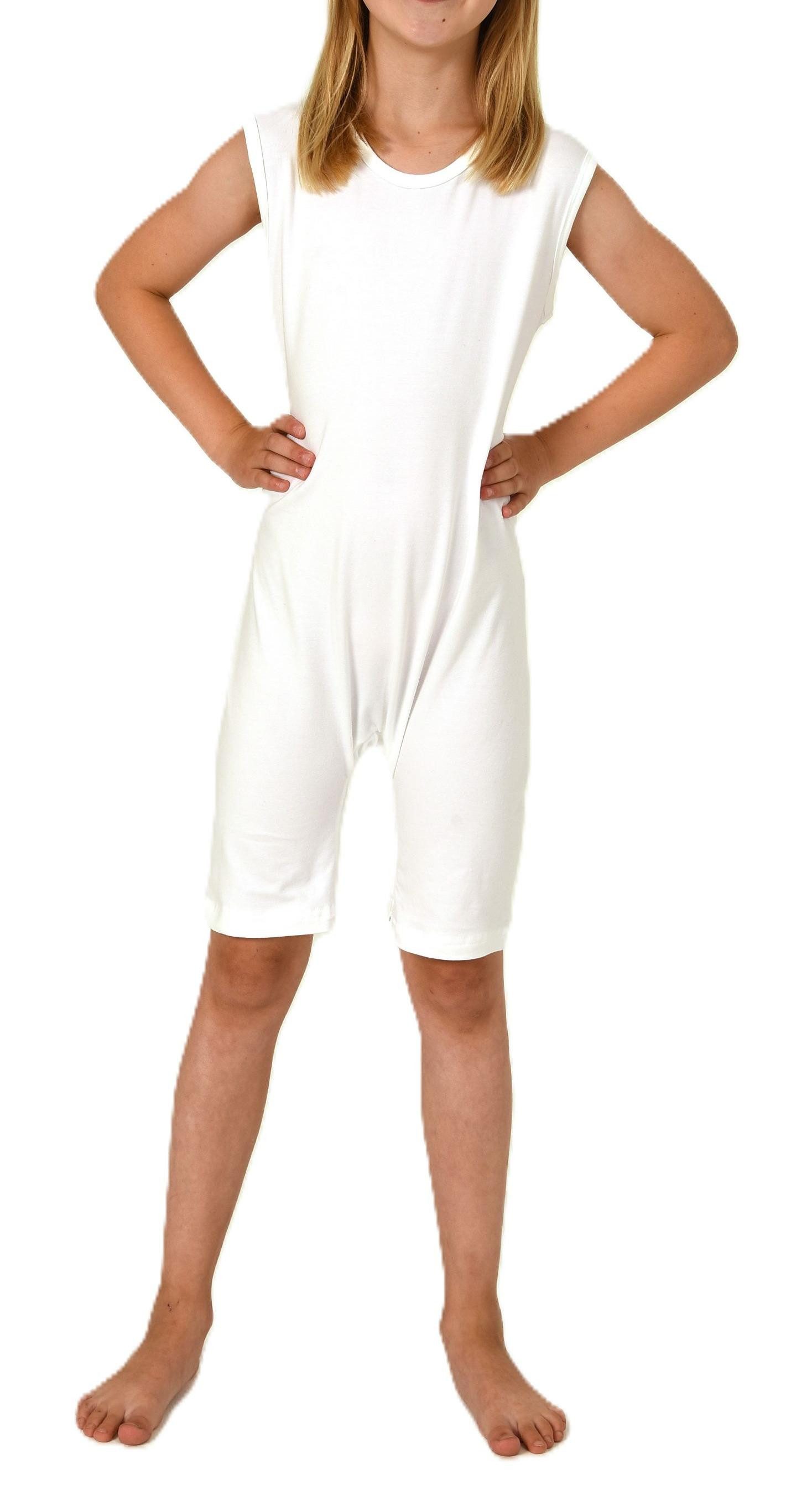 Pyjama Kinder Pflegebody ohne Ärmel - UNISEX - mit Beinreißverschluss