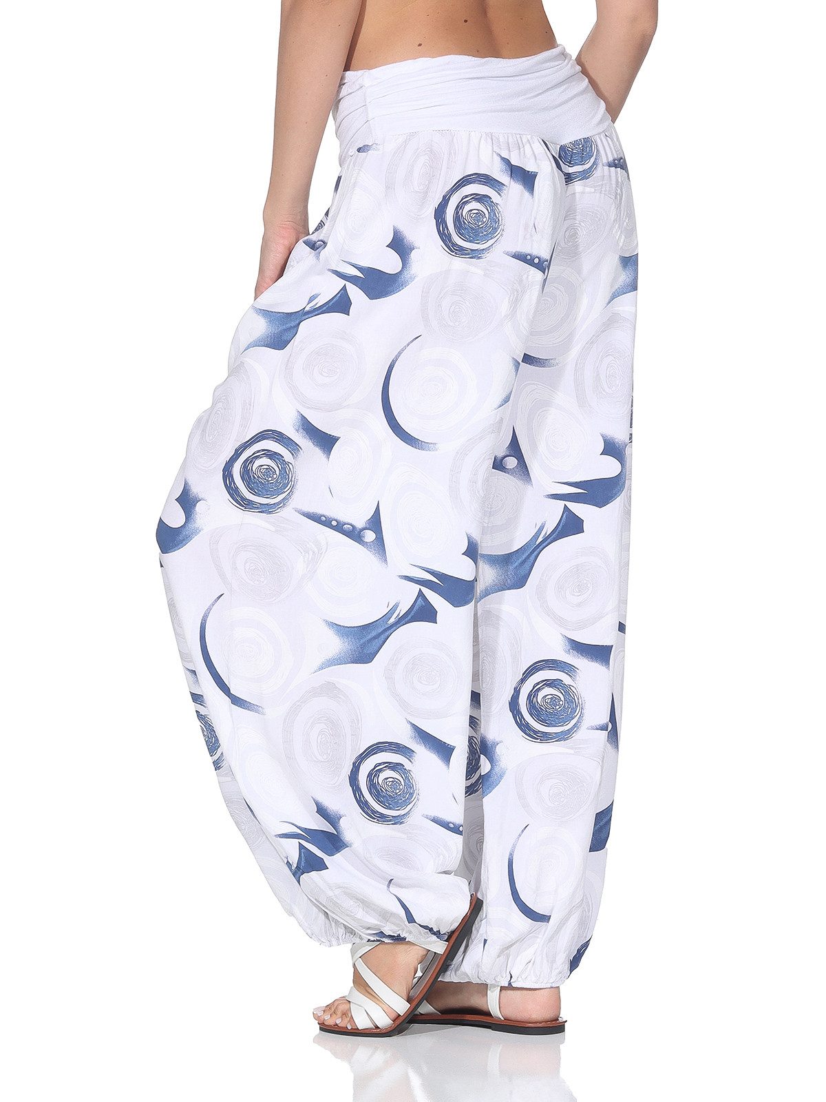 OriginalYou Haremshose Damen Sommerhose luftig & leichte Flatterhose luftig & leicht, leicht transparenter Sommerlook