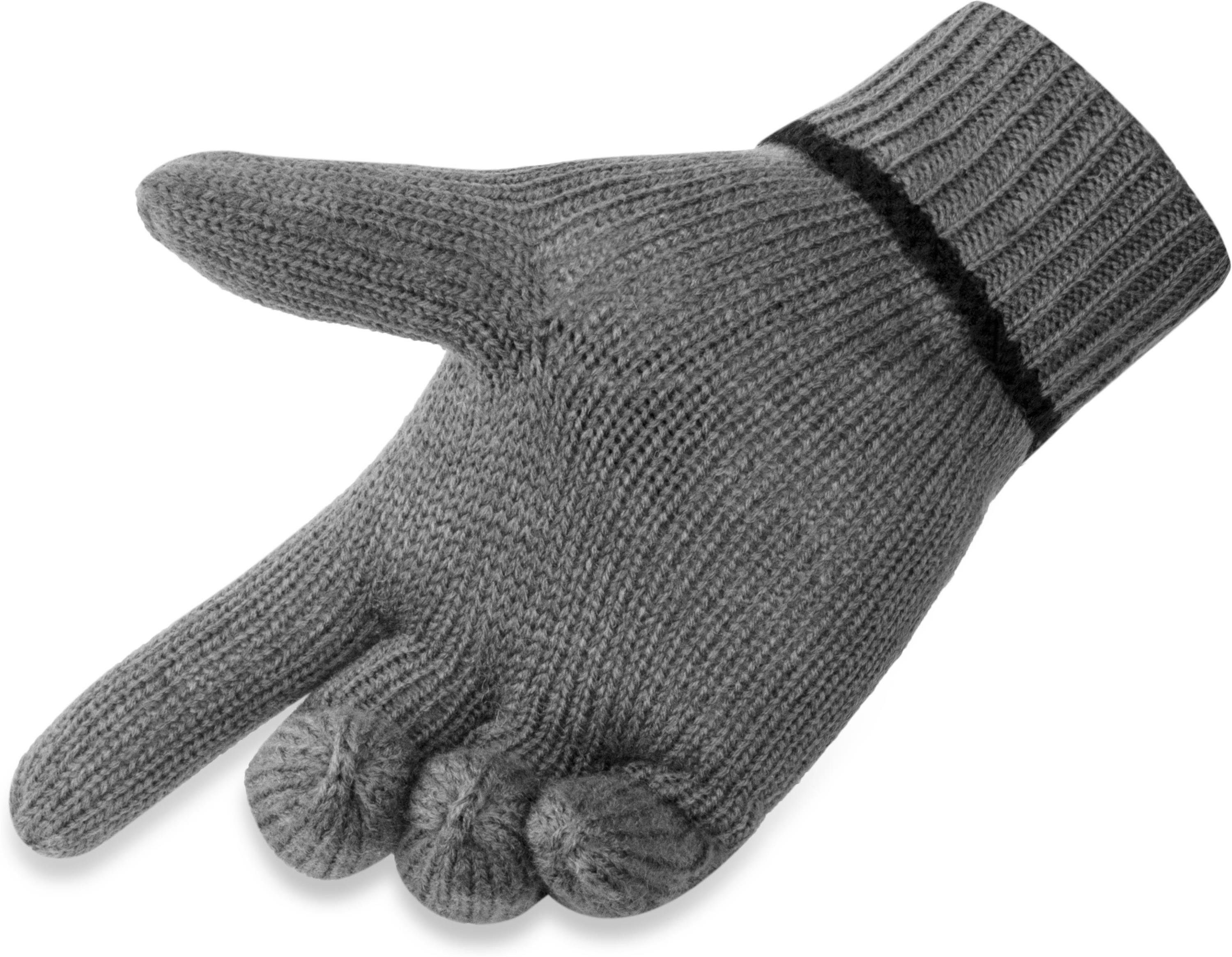 normani Strickhandschuhe Edmonton Wollhandschuhe für Grau mit Thermofutter Fingerhandschuhe und Fleece Damen Innenmaterial und Winter- Herren Thinsulate™