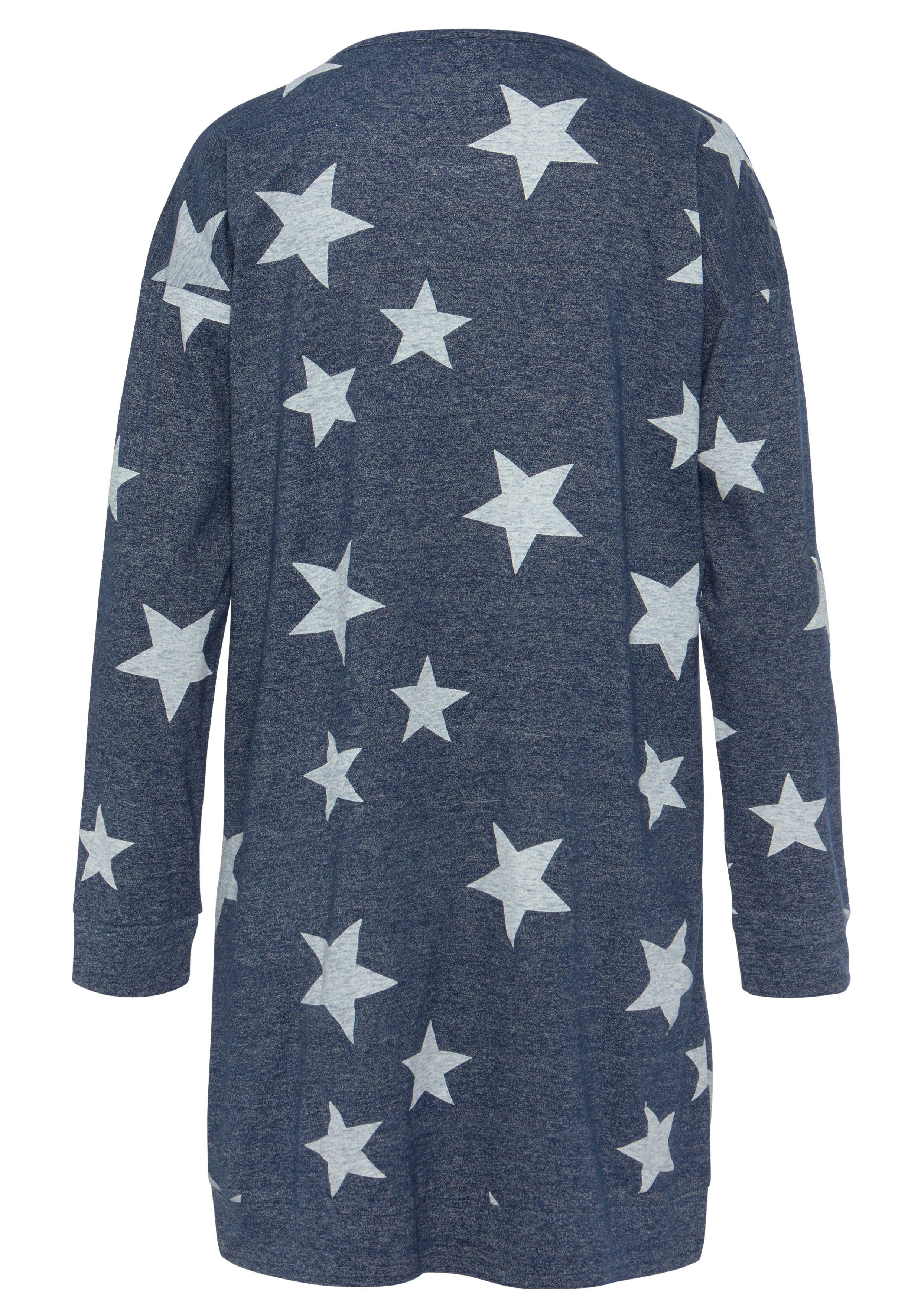 Vivance Dreams by Lascana Sleepshirt (Packung, 2 Stück) mit Sterne-Druck – Bild 4 von 5