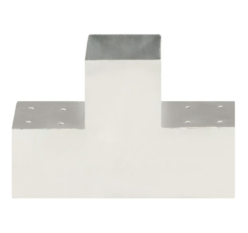 Thumbnail - vidaXL Zaunverbinderset, Pfostenverbinder T-Form Verzinktes Metall 101 x 101 mm